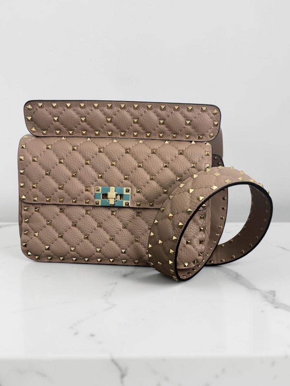 Valentino rockstud spike crossbody bag (expandable - w/red accent)